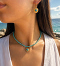 18ct Gold Plated Turquoise Beads Necklace