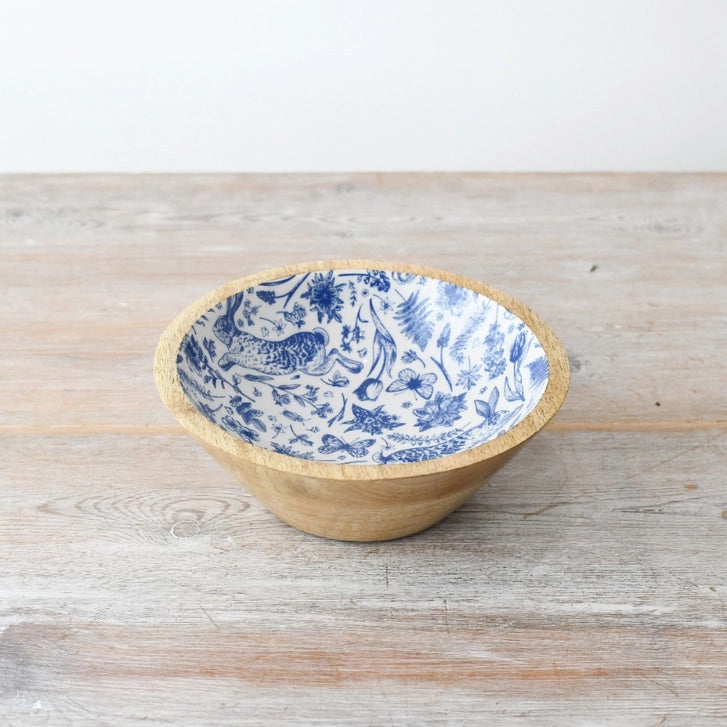 Floral Enamel + Wooden Bowl.