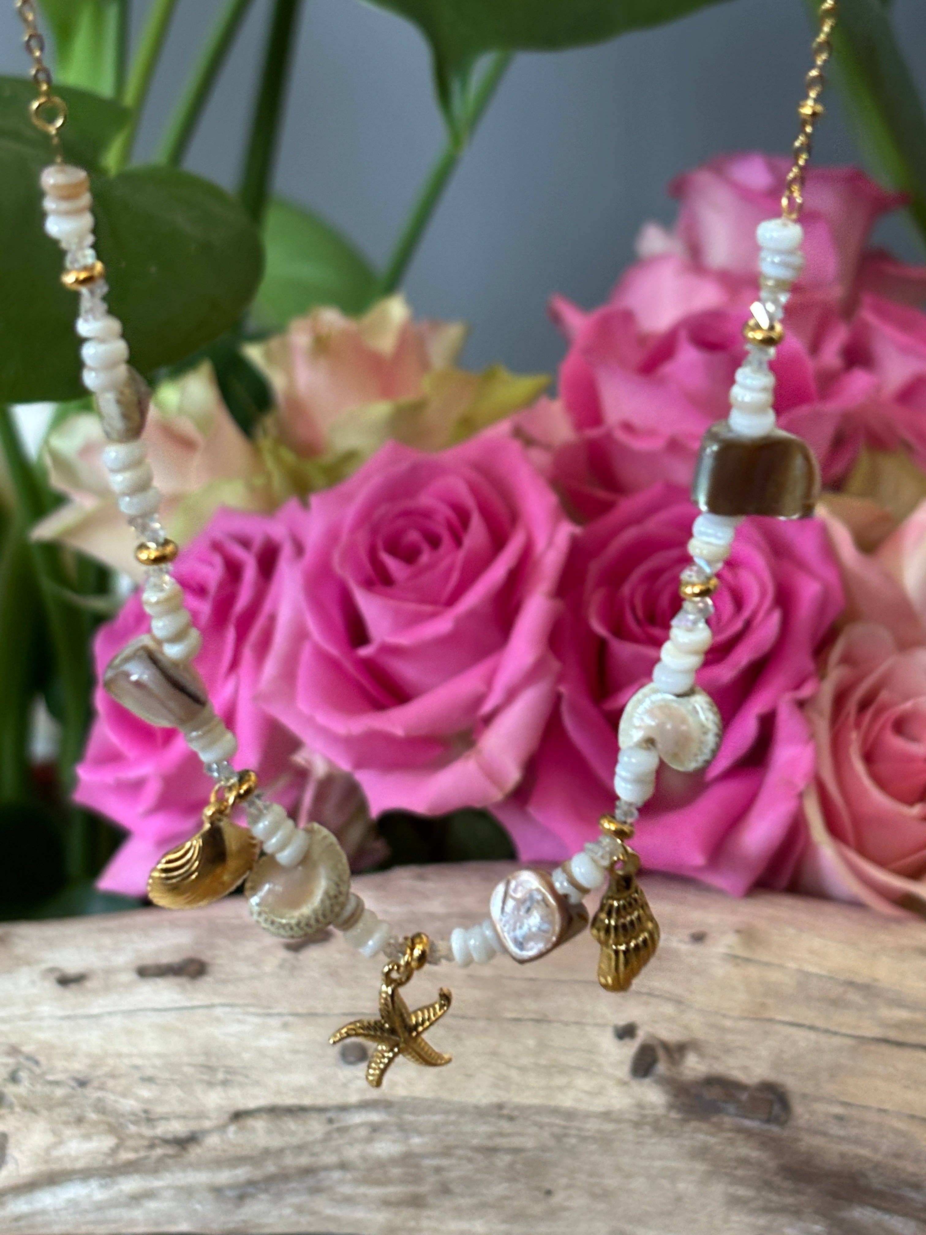 18ct Gold Plated Shell Necklace 