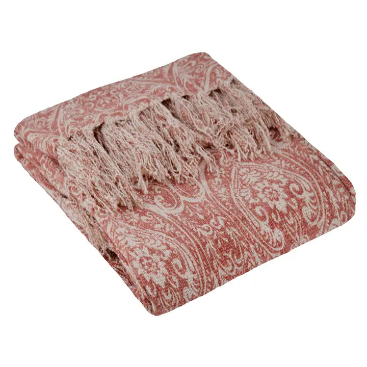 Durelle Printed Throw Coral.