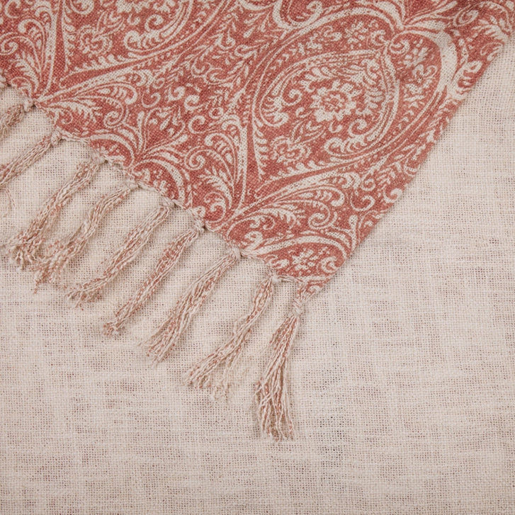 Durelle Printed Throw Coral.